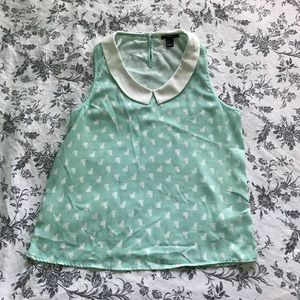 Collared Kitty Tank Top